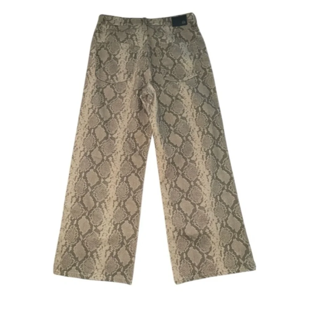 AG Etta‎ Snake Print High Rise Wide Leg Cropped Jeans Size 29
